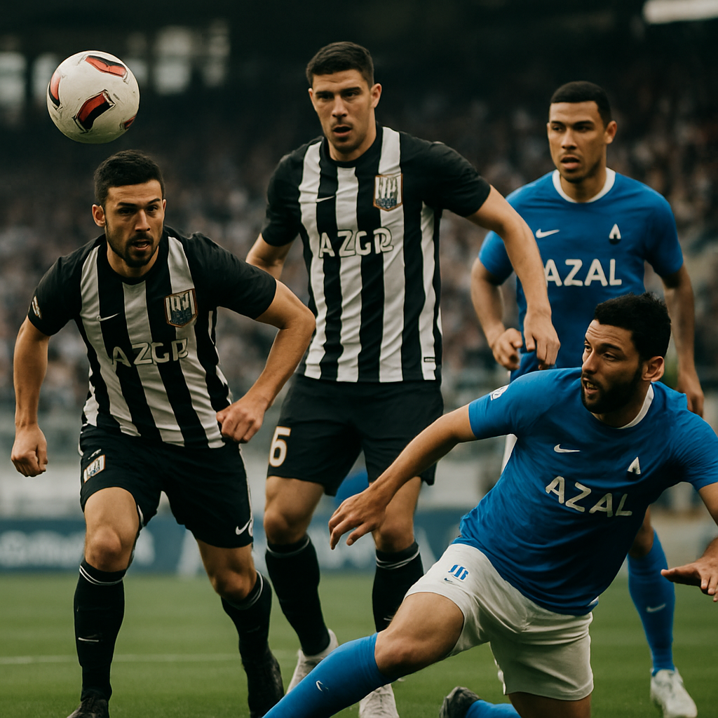An engaging soccer image highlighting strategic gameplay in a derby match, emphasizing movement and